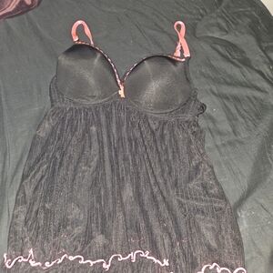 Black and Pink Women's Babydoll Lingerie